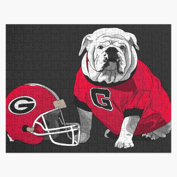 UGA Bulldog with Helmet Jigsaw Puzzle