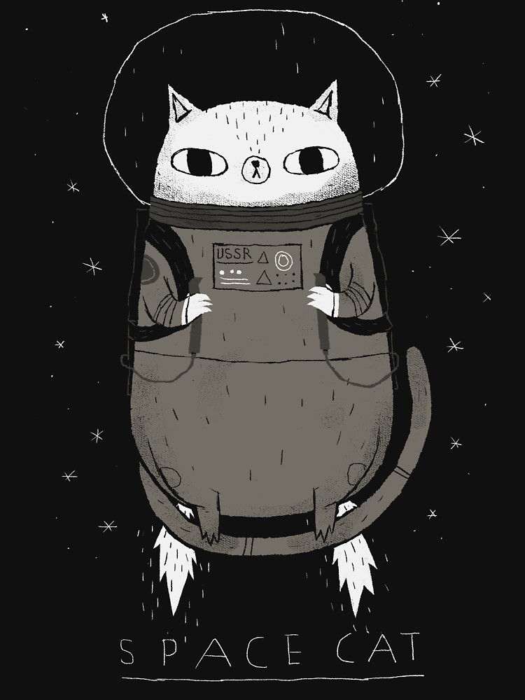 cat in space t shirt