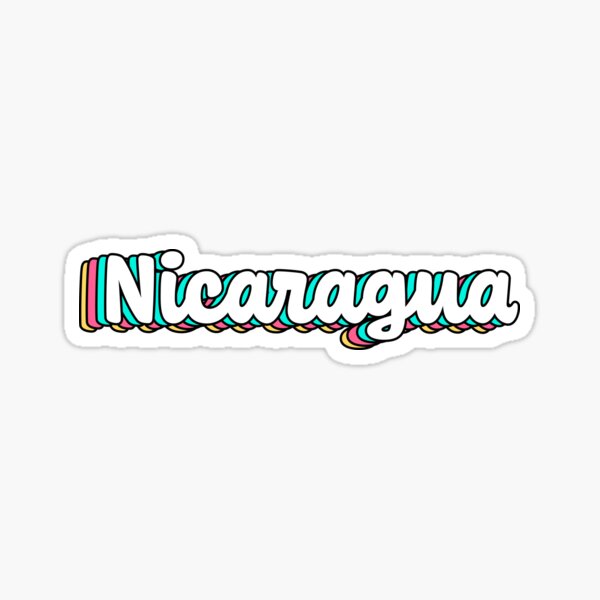 Item preview, Nicaragua Retro White Script designed and sold by modeoftravel.