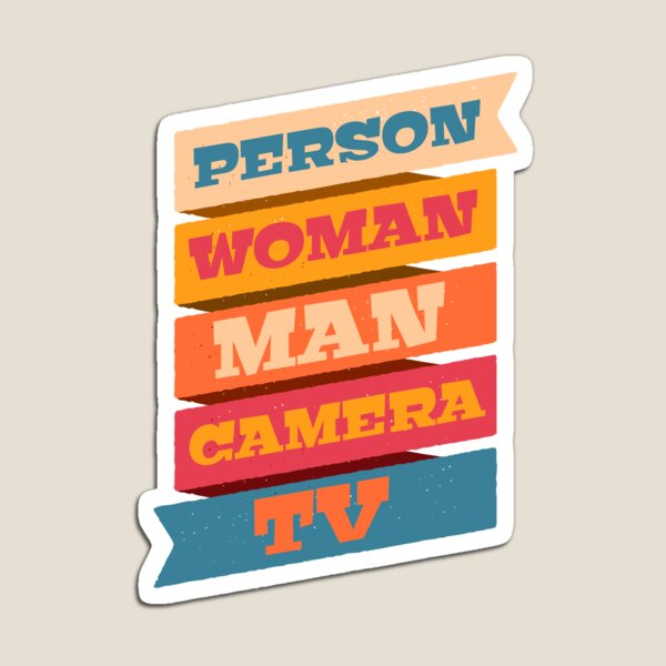 Person Woman Man Camera TV Logo Official WTFBrahh Magnet