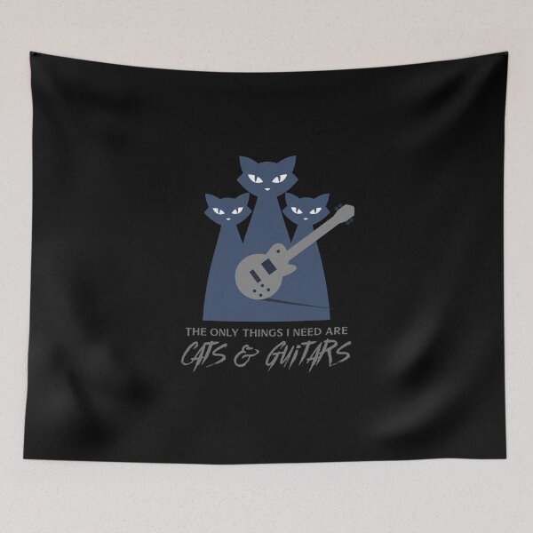 Item preview, The only things I need are CATS & GUITARS - Funny Cat / Guitar Design designed and sold by aurielphoenix.