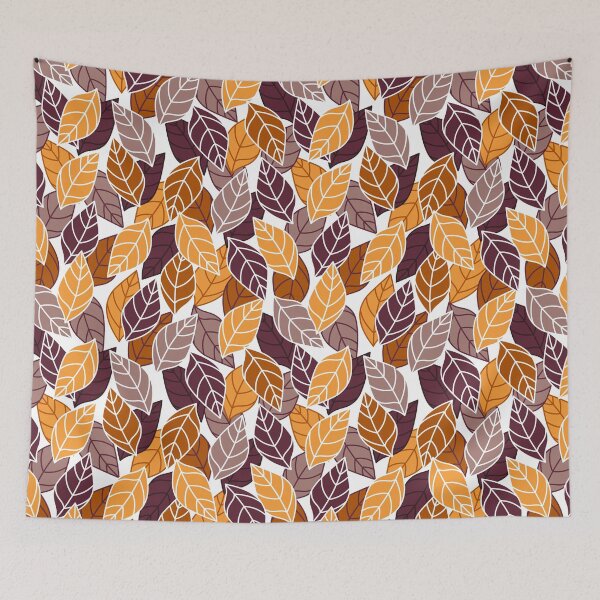 Item preview, Autumn leaves on white background designed and sold by Katine-Art.