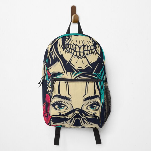 Item preview, Devil woman and skulls designed and sold by OnIlustraciones.