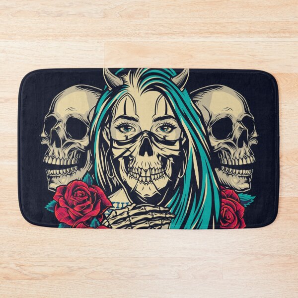 Item preview, Devil woman and skulls designed and sold by OnIlustraciones.