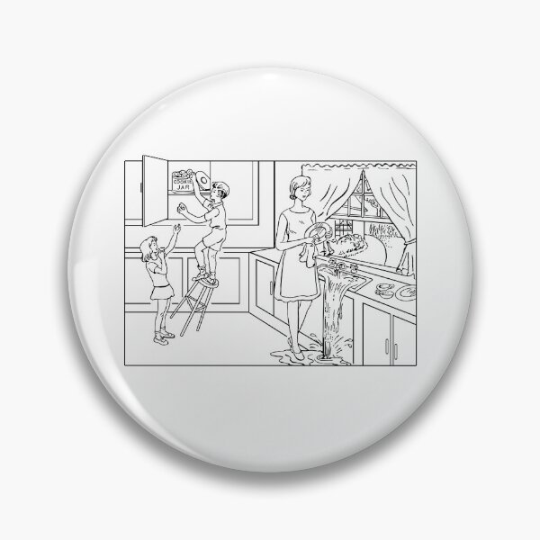Item preview, The 'Cookie-Theft' Picture (Black & White) designed and sold by Kyle Price.