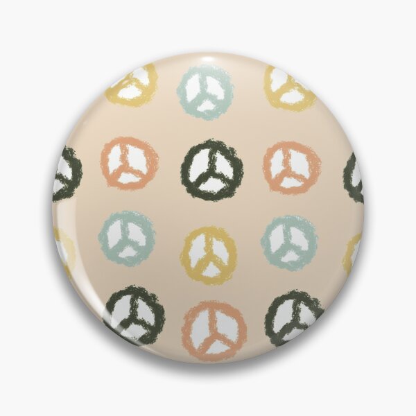 Item preview, peach peace sign pattern designed and sold by alisonbbentley.