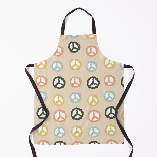 Item preview, peach peace sign pattern designed and sold by alisonbbentley.