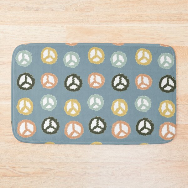 Item preview, navy peace sign pattern designed and sold by alisonbbentley.