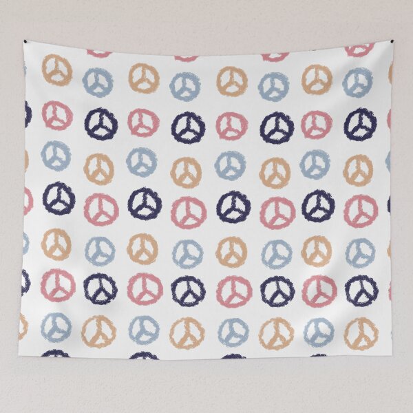 Item preview, rainbow peace sign pattern designed and sold by alisonbbentley.