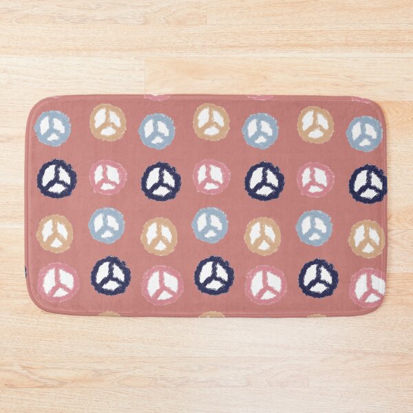 Item preview, pink peace sign pattern designed and sold by alisonbbentley.