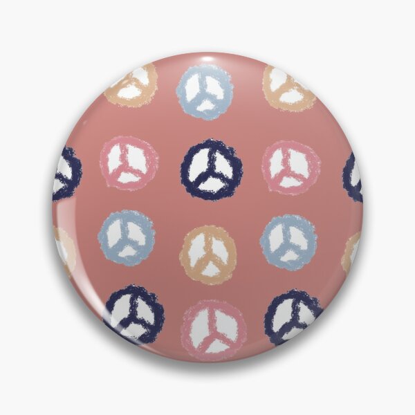 Item preview, pink peace sign pattern designed and sold by alisonbbentley.