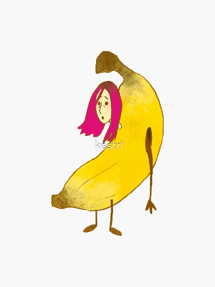 "Banana Girl" Sticker for Sale by kestrl Redbubble