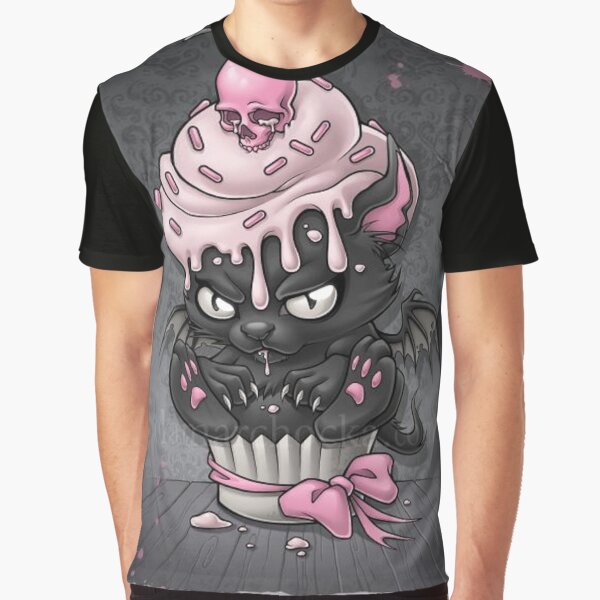Artikel-Vorschau von Goth Kitty im Cupcake, designt und verkauft von Spikeynator.