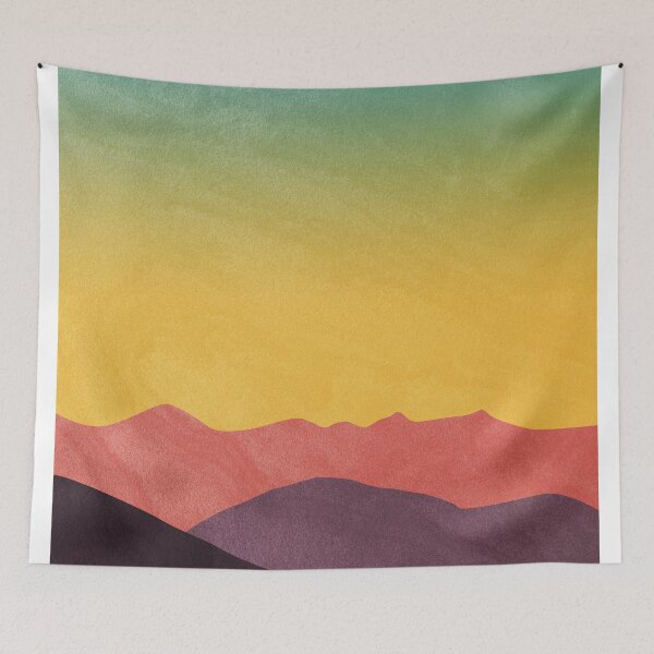 Item preview, Colorful Landscape mountains sunset  designed and sold by YOBECREATION.