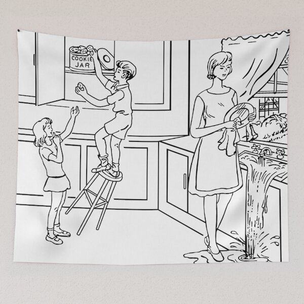 Item preview, The 'Cookie-Theft' Picture (Black Ink Only) designed and sold by Kyle Price.