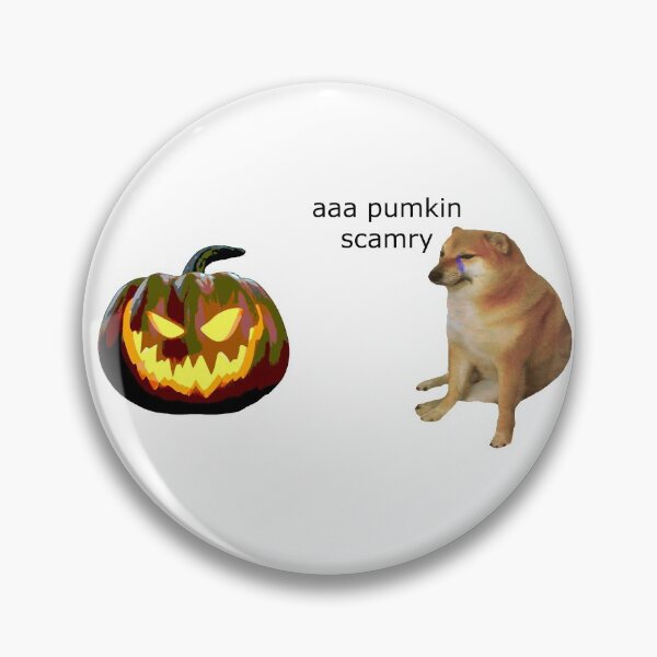 Item preview, Cheems pumpkin scary designed and sold by UncleApo.