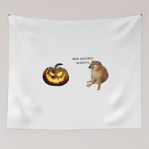 Item preview, Cheems pumpkin scary designed and sold by UncleApo.