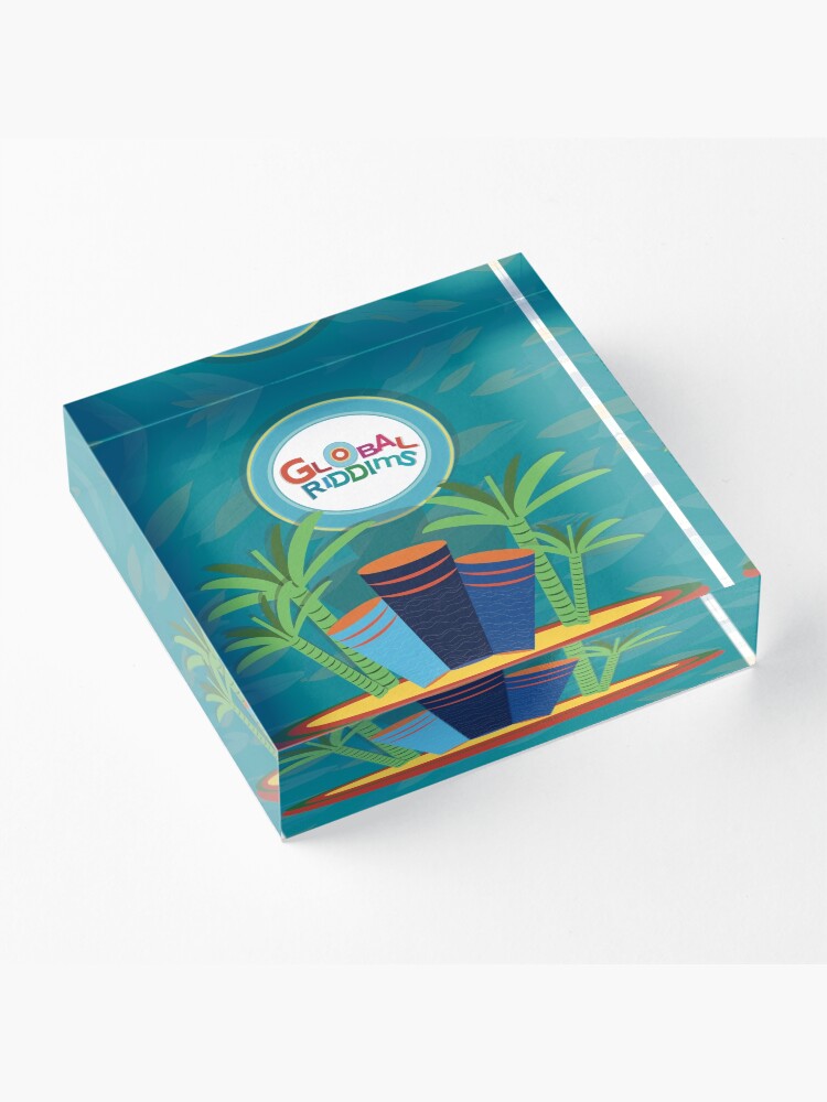 Alternate view of Global Riddims (2) Acrylic Block