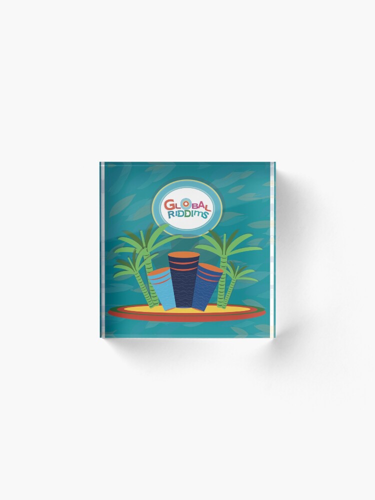 Alternate view of Global Riddims (2) Acrylic Block