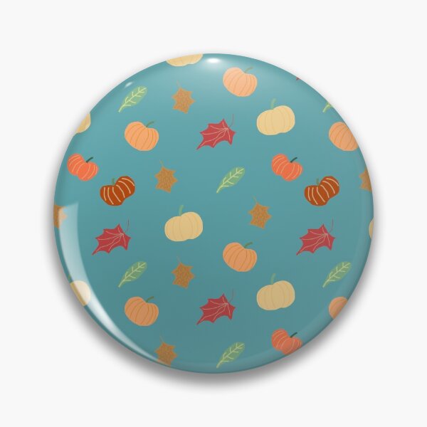 Aperçu de l'œuvre Motif de citrouille d'automne sur bleu créée et vendue par RepeatCandy.