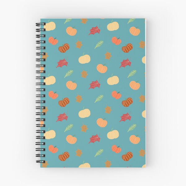 Item preview, Fall Pumpkin Pattern on Blue designed and sold by RepeatCandy.