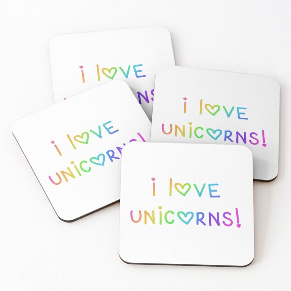 Item preview, I Love Unicorns! Rainbow Gradient designed and sold by Whoopsidoodle.