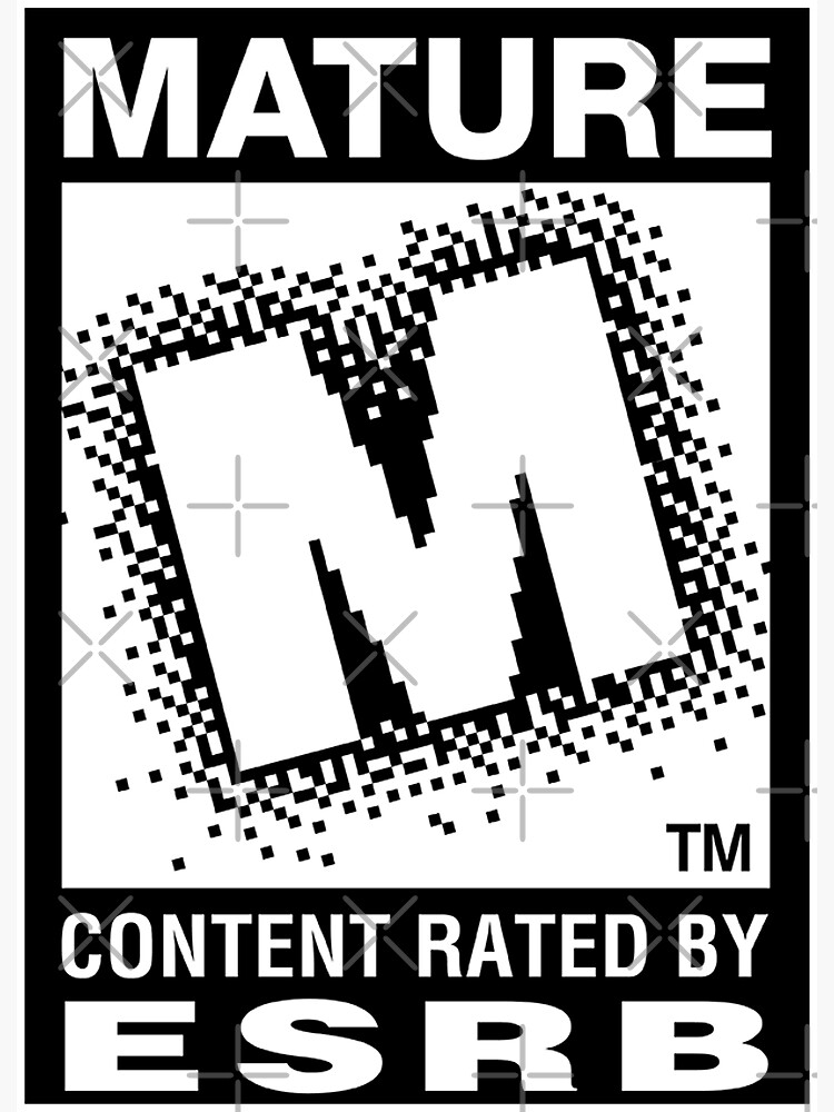 Esrb Mature Rating Logo Art Print For Sale By Rubencrm Redbubble