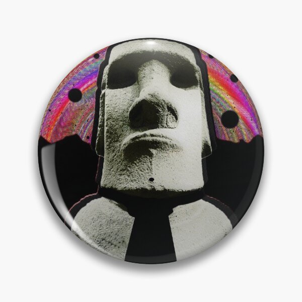 Item preview, Easter Island Statue Psychedelic Rainbow Moai designed and sold by newlab.