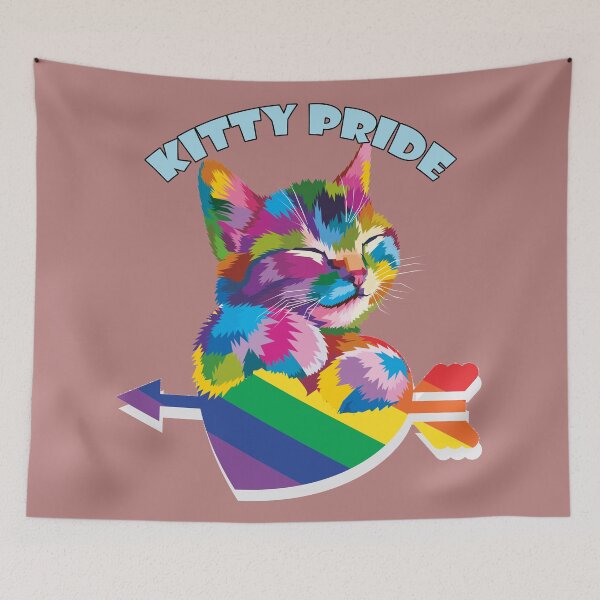 Item preview, Kitty Pride- Lgbtq- Pride Cat designed and sold by EvaWolf.