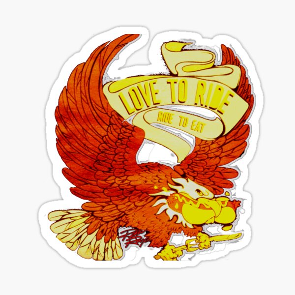 Love to Ride Ride to Eat Sticker