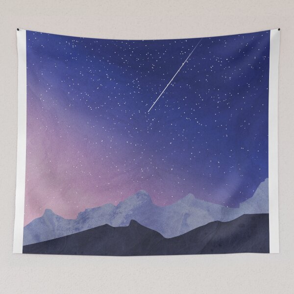 Item preview, Mountains Starry Night Sky designed and sold by YOBECREATION.