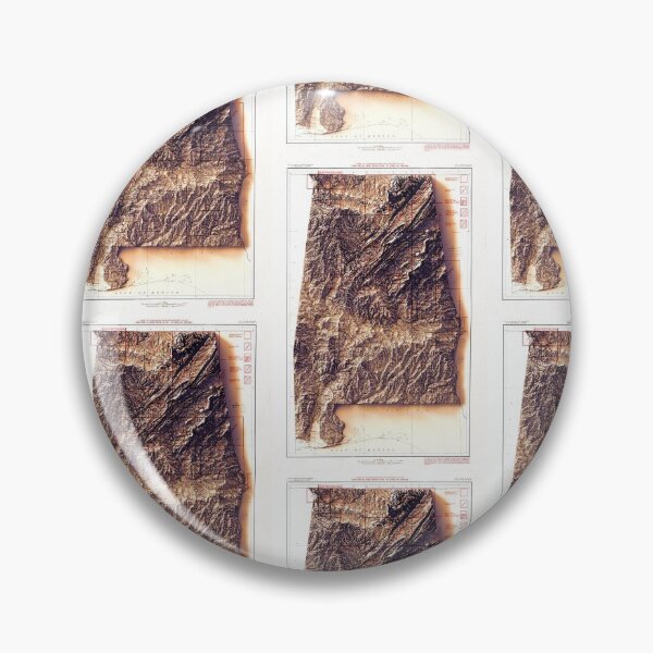 Item preview, 1925 Alabama Relief Map digitally-rendered designed and sold by ThinkAboutMaps.