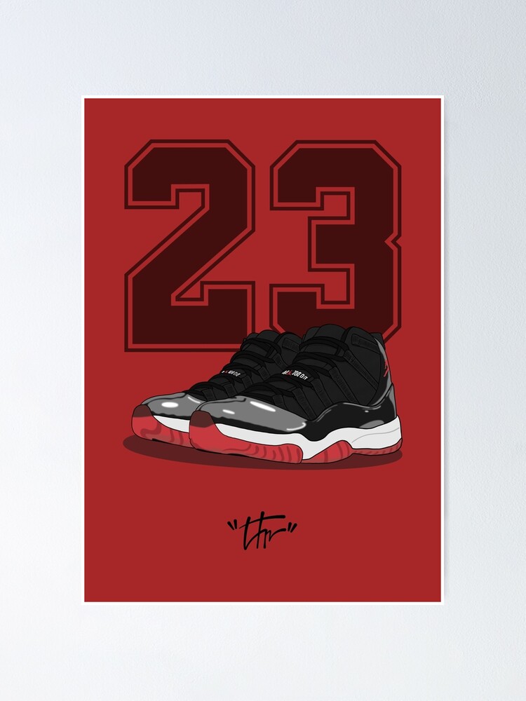 Póster «Air Jordan 11 Bred/sneaker poster/dope nike/nike print/ sneaker art/Fashion Sneakers Print/Sneakers Print» de TrillMaison | Redbubble