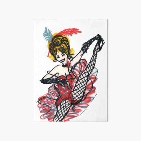 Paris France Can Can Dancer Art Board Print for Sale by photozrus