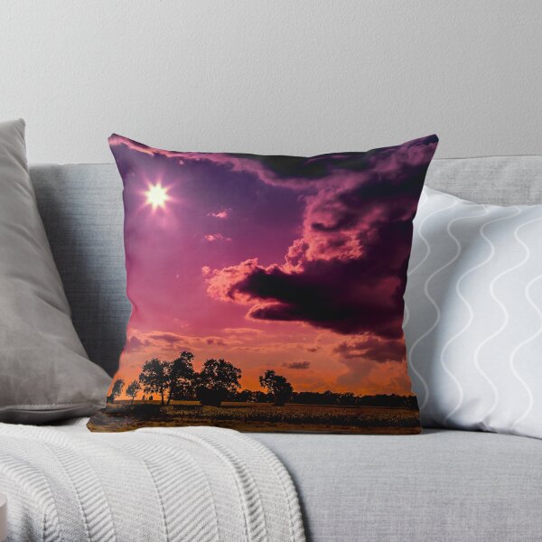 Coucher de soleil et couleurs, photographie Coussin