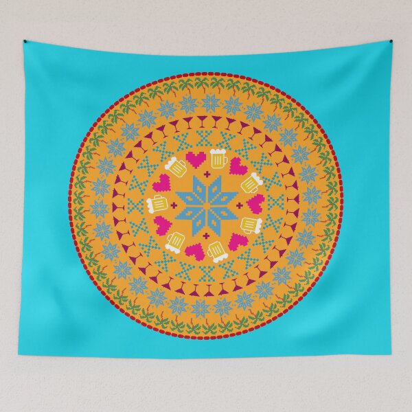 Item preview, Tropical Print Circle - Ugly Sweater Christmas designed and sold by KrakenSky.