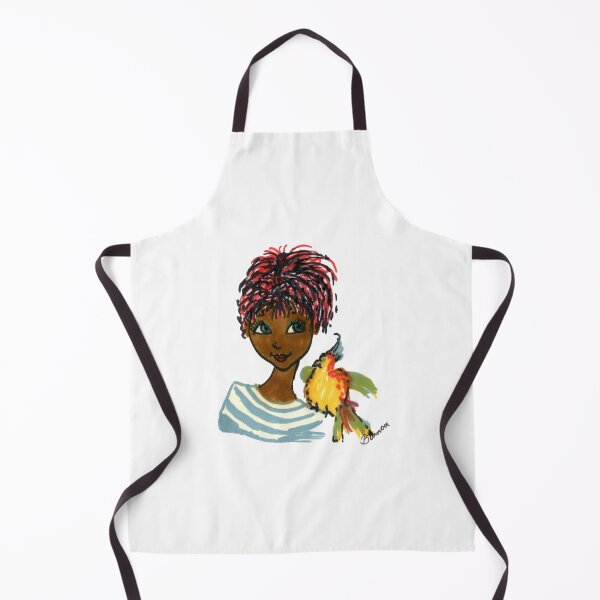 Item preview, Sixties girl with a bird on her shoulder designed and sold by Bianca-Design.