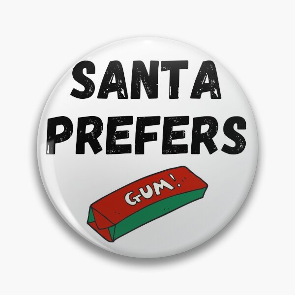 Item preview, Santa Prefers Gum Black Color designed and sold by Sunny Collections.