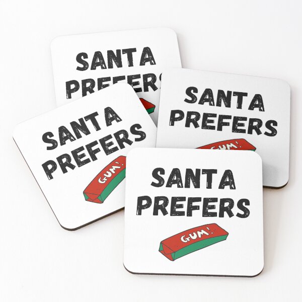 Item preview, Santa Prefers Gum Black Color designed and sold by Sunny Collections.