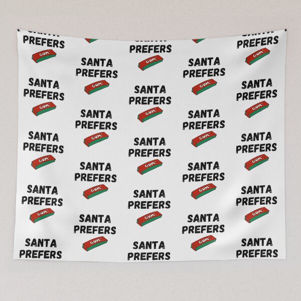 Item preview, Santa Prefers Gum Black Color designed and sold by Sunny Collections.