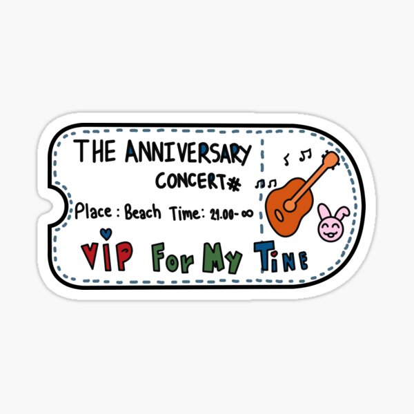 Still2gether - boleto de aniversario de Sarawat y Tine Pegatina