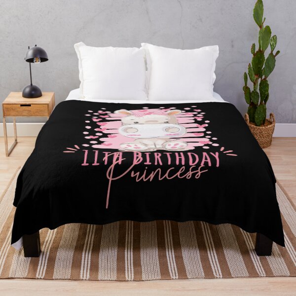 Item preview, 11th Birthday Princess Girl 11 Years Old Hippo Lover B-Day graphic designed and sold by Grabitees.