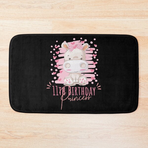 Item preview, 11th Birthday Princess Girl 11 Years Old Hippo Lover B-Day graphic designed and sold by Grabitees.