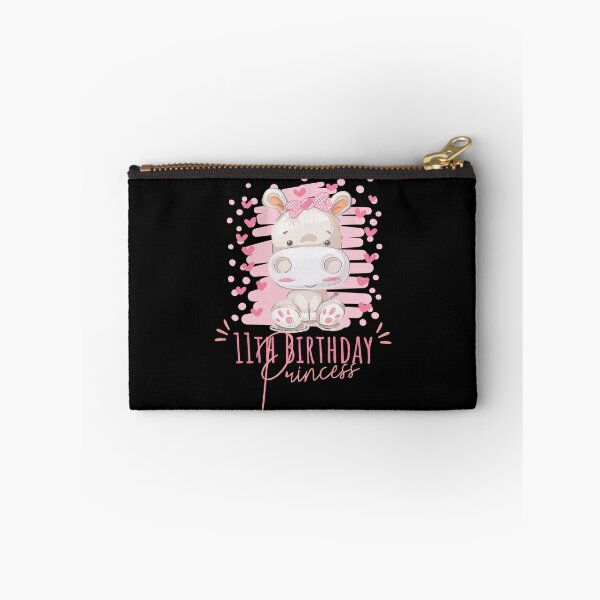 Item preview, 11th Birthday Princess Girl 11 Years Old Hippo Lover B-Day graphic designed and sold by Grabitees.