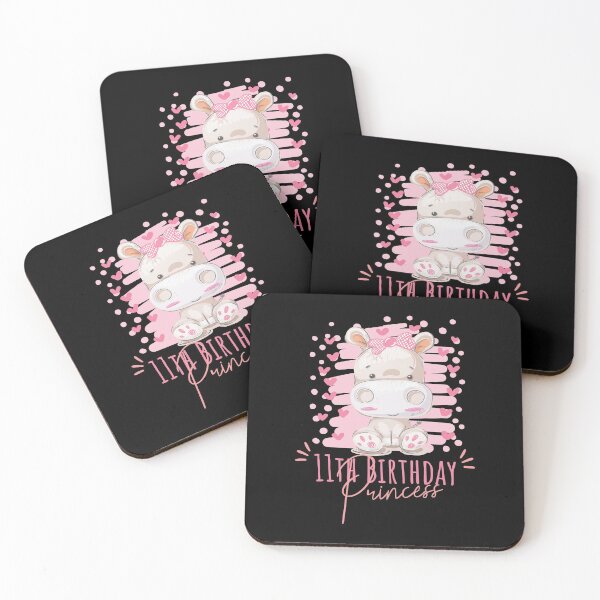 Item preview, 11th Birthday Princess Girl 11 Years Old Hippo Lover B-Day graphic designed and sold by Grabitees.