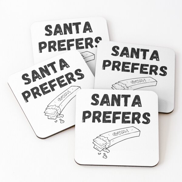 Item preview, Santa Prefers Gum Black designed and sold by Sunny Collections.