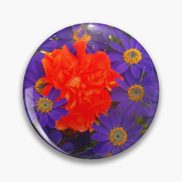 Item preview, ALLEGRATA 7 cinerary carnation daisies ROSE PURPLE flower bouquet floral arrangement nature plant picture designed and sold by dragonemma.