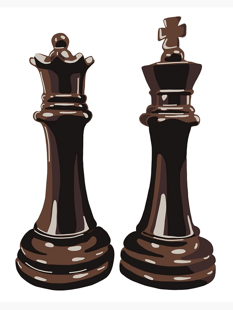 Chess queen and king pieces Stock Photo by magraphics