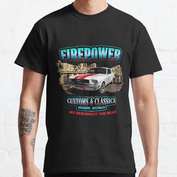 FIREPOWER CUSTOMS AND CLASSICS MUSTANG BRISBANE SOUVENIR Classic T-Shirt