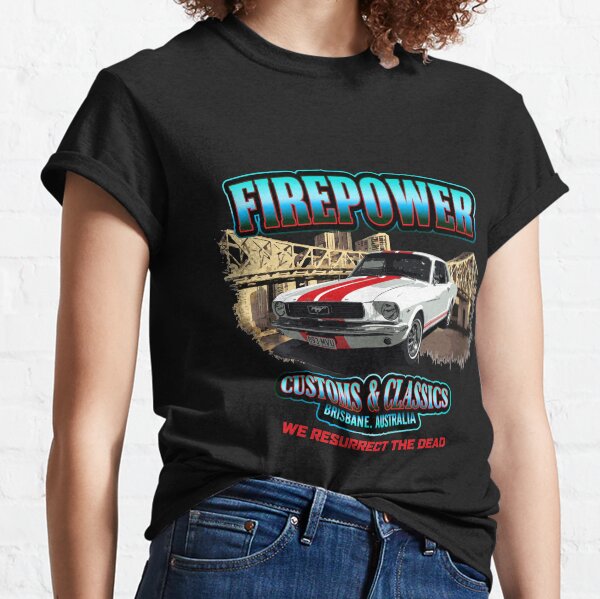 FIREPOWER CUSTOMS AND CLASSICS MUSTANG BRISBANE SOUVENIR Classic T-Shirt